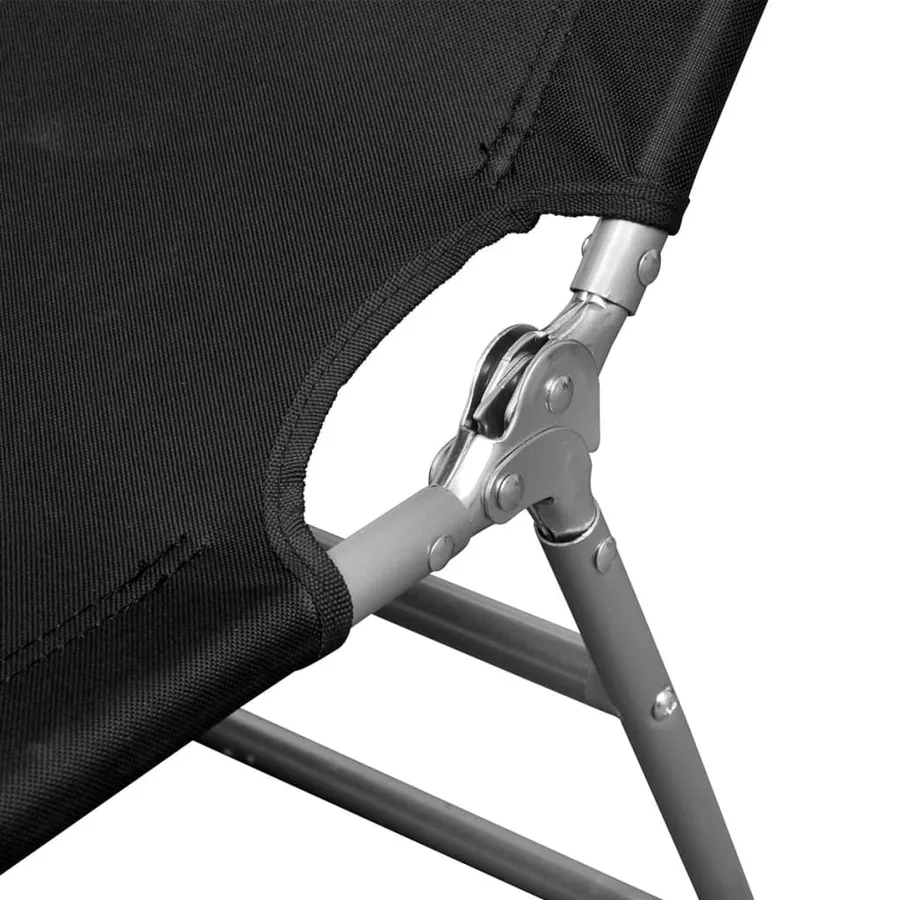 Chaise longue avec coussin de tête acier enduit de poudre vert - 12