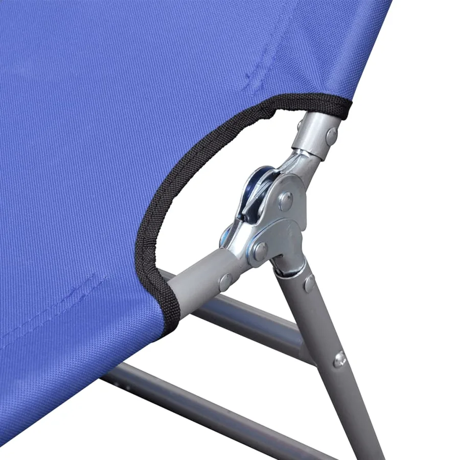 Chaise longue avec coussin de tête acier enduit de poudre vert - 26