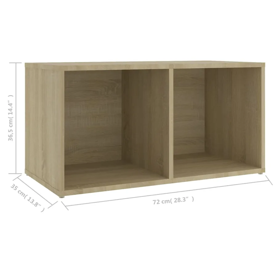 Meuble TV chêne sonoma 72x35x36,5 cm bois d’ingénierie - 10