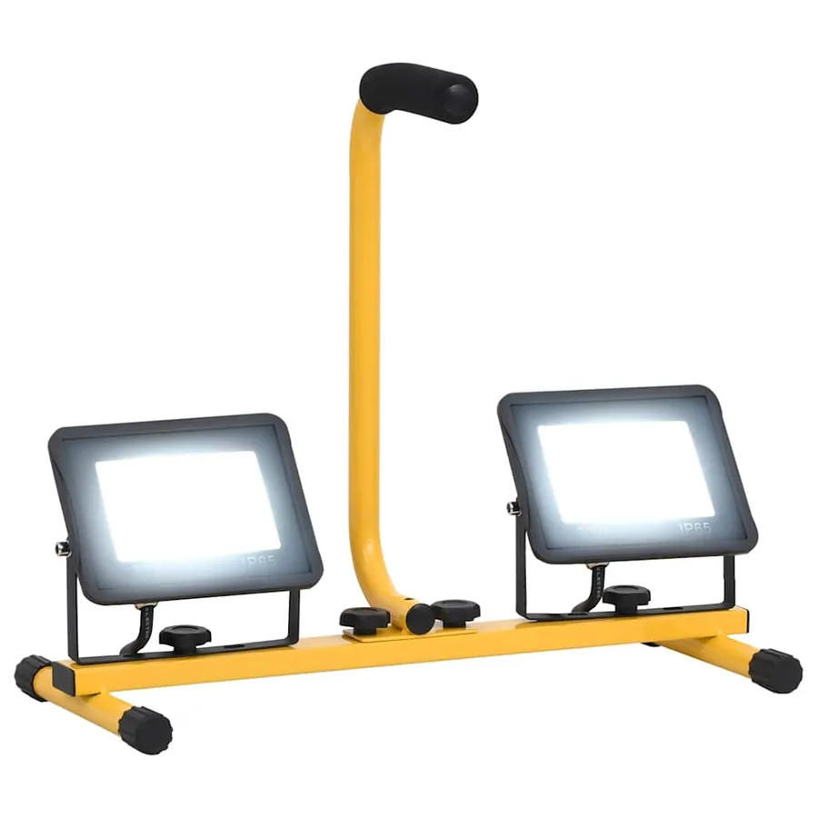 Projecteur à LED avec poignée 2x30 W Blanc froid