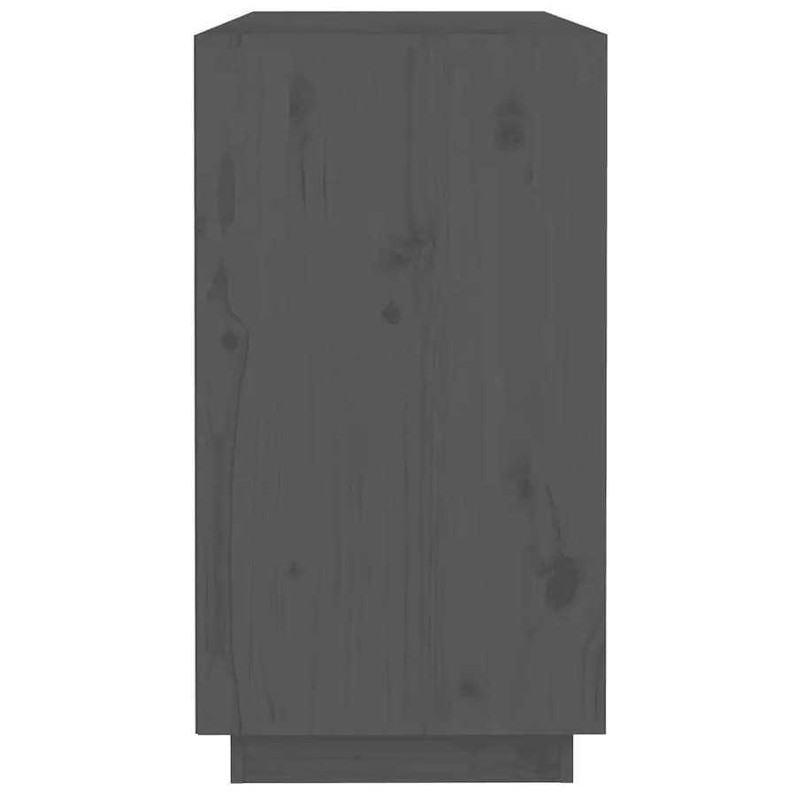 Buffet Gris 100x40x75 cm Bois massif de pin - 5