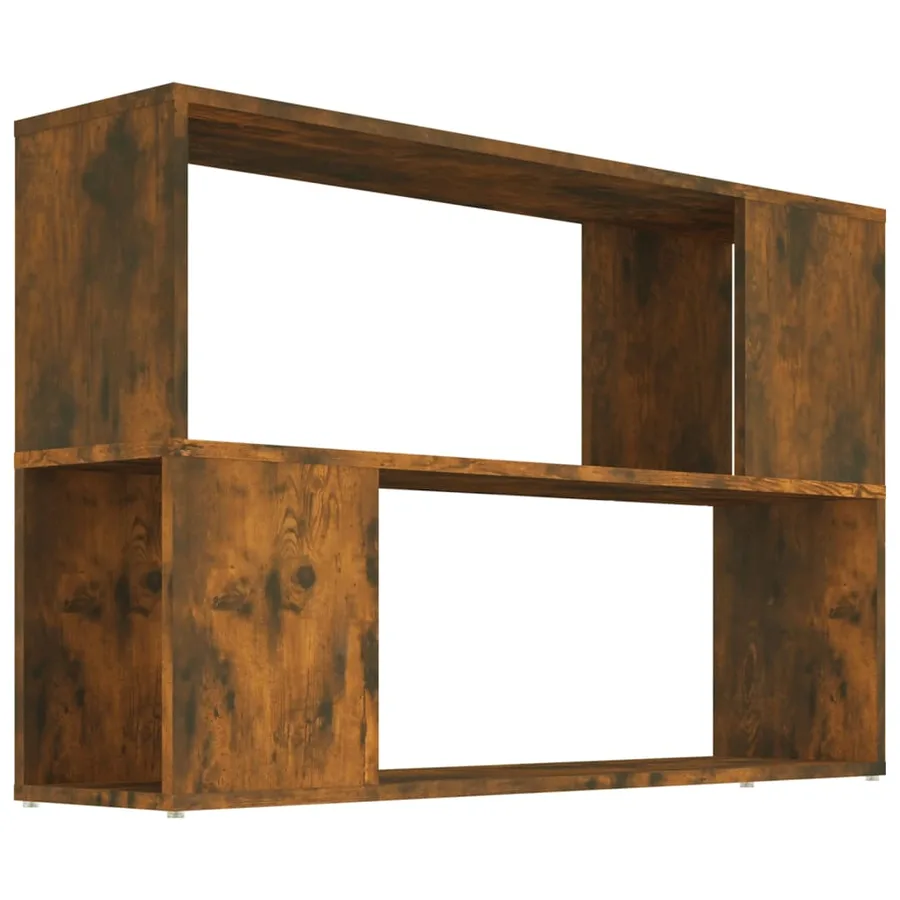 Bibliothèque Chêne fumé 100x24x63 cm Bois d'ingénierie - 2