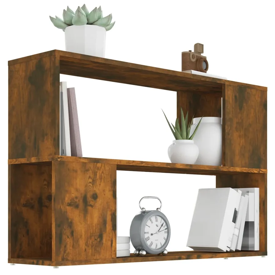 Bibliothèque Chêne fumé 100x24x63 cm Bois d'ingénierie - 4
