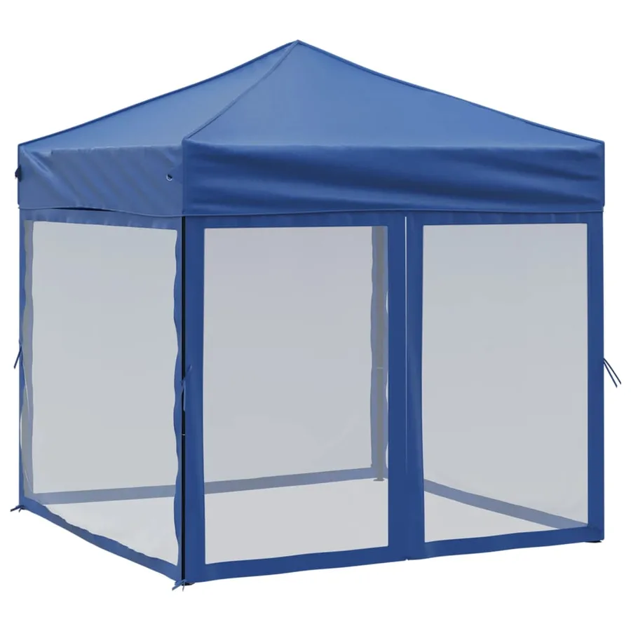 Tente de réception pliable avec parois Bleu 2x2 m - 2
