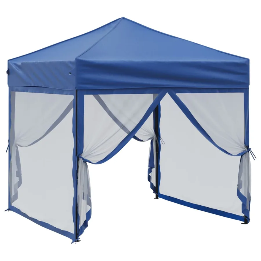 Tente de réception pliable avec parois Bleu 2x2 m - 3
