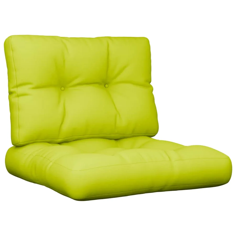 Coussins de palette lot de 2 vert vif tissu - 2