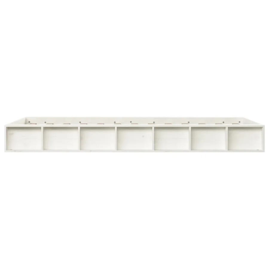 Cadre de lit sans matelas blanc 90x190 cm bois massif - 5