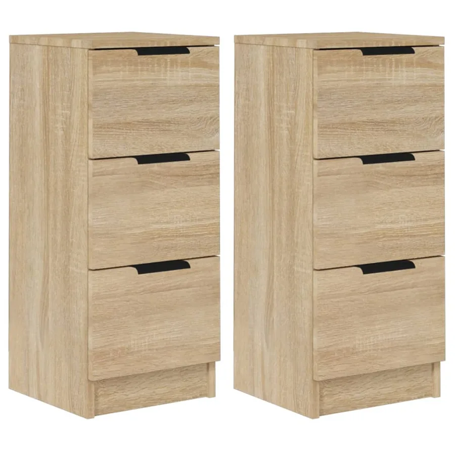 Buffets 2 pcs Chêne Sonoma 30x30x70 cm Bois d'ingénierie - 2