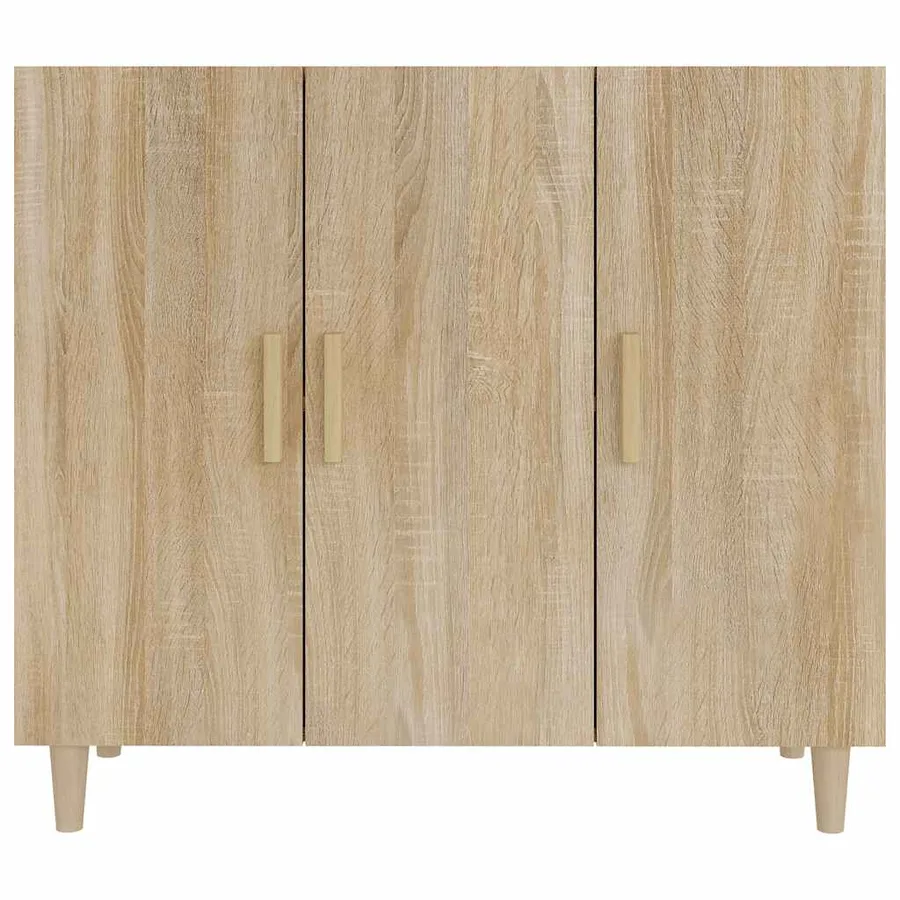 Buffet chêne sonoma 90x34x80 cm bois d'ingénierie - 3