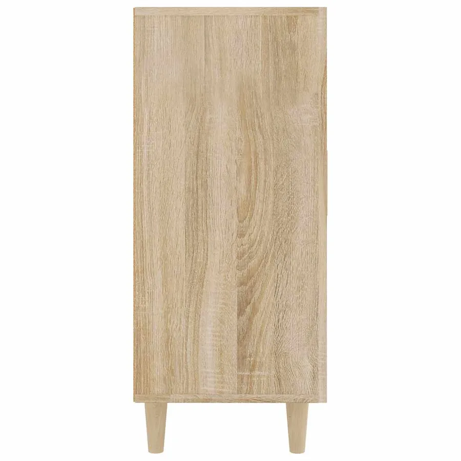 Buffet chêne sonoma 90x34x80 cm bois d'ingénierie - 5
