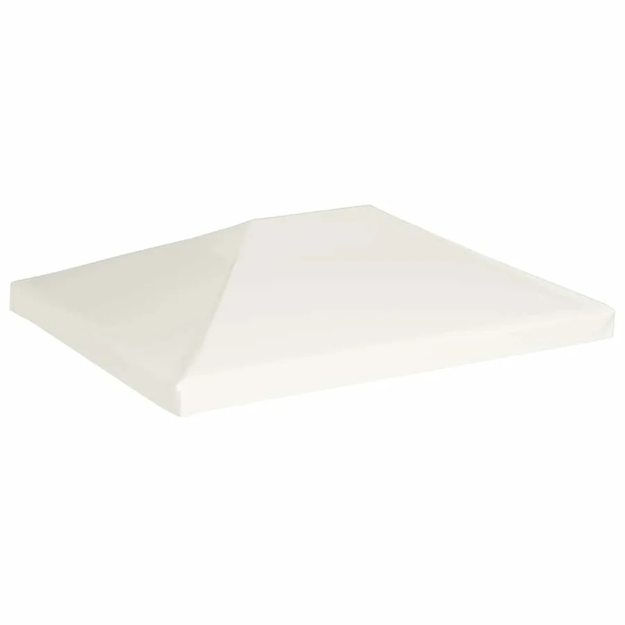 Toile supérieure de belvédère 310 g / m² 4x3 m Blanc crème - 2