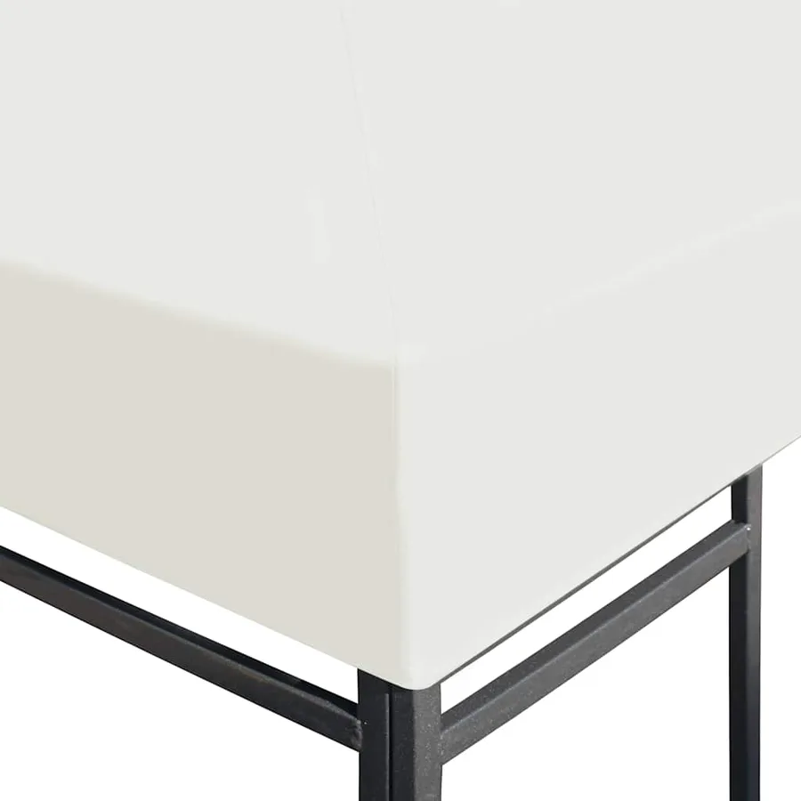 Toile supérieure de belvédère 310 g / m² 4x3 m Blanc crème - 3