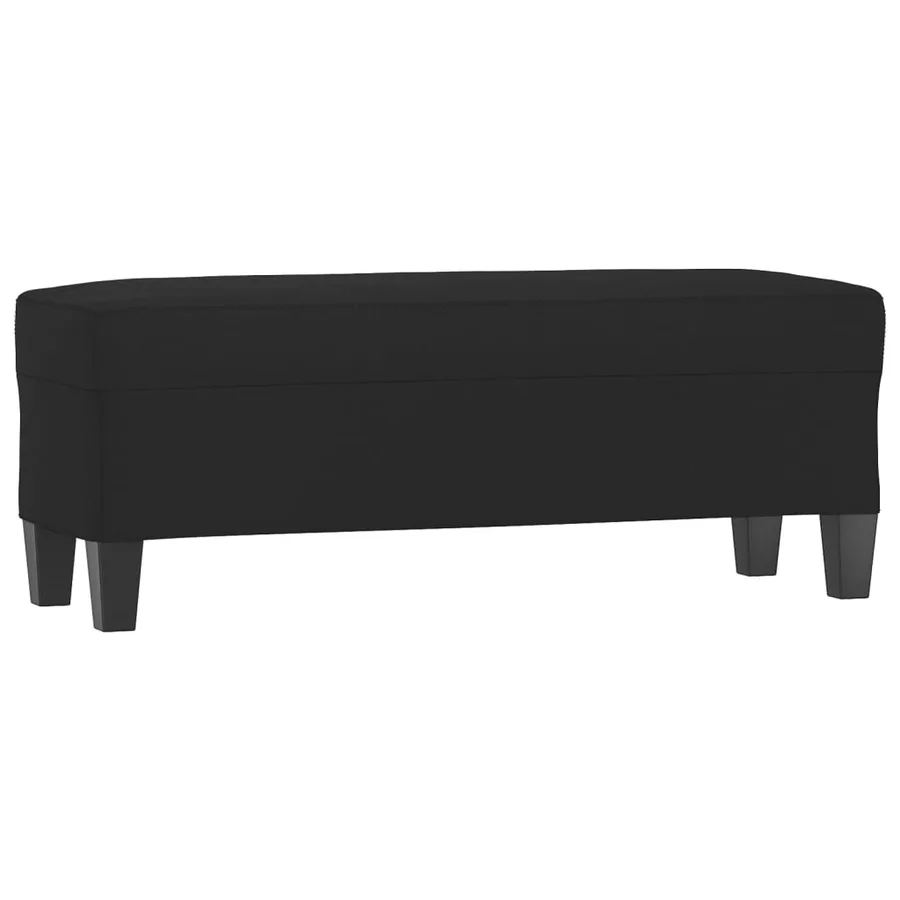 Banc Noir 100x35x41 cm Tissu microfibre - 2