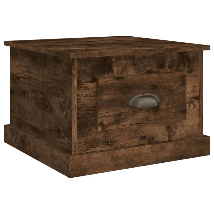 Table basse Chêne fumé 50x50x35 cm Bois d'ingénierie - 2