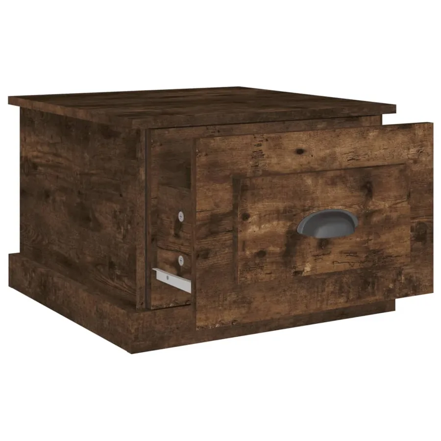 Table basse Chêne fumé 50x50x35 cm Bois d'ingénierie - 7