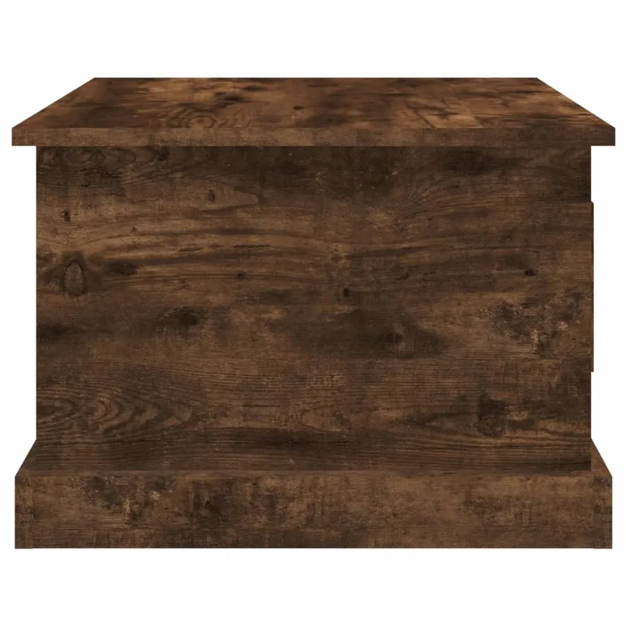 Table basse Chêne fumé 50x50x35 cm Bois d'ingénierie - 8