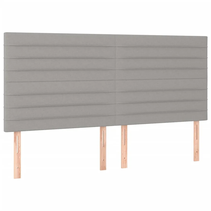 Cadre de lit sans matelas gris clair 200x200 cm tissu - 8