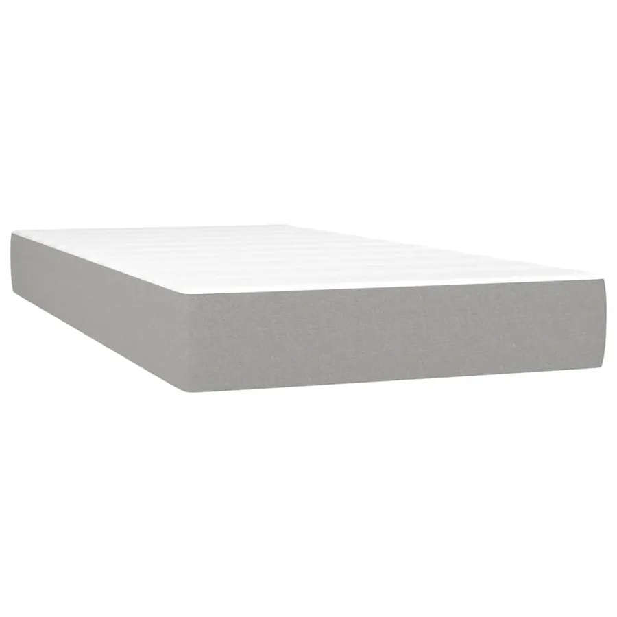 Sommier à lattes de lit matelas et LED Gris clair 200x200 cm - 6