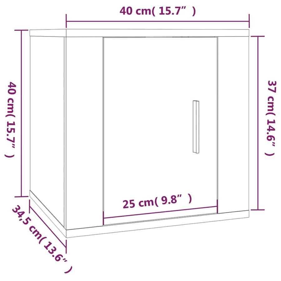 Ensemble de meubles TV 2 pcs Blanc Bois d'ingénierie - 12
