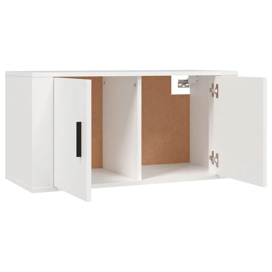Ensemble de meubles TV 2 pcs Blanc Bois d'ingénierie - 5