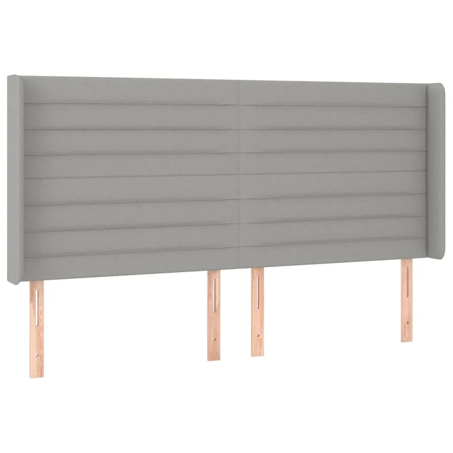 Sommier à lattes de lit matelas LED Gris clair 200x200 cm Tissu - 7