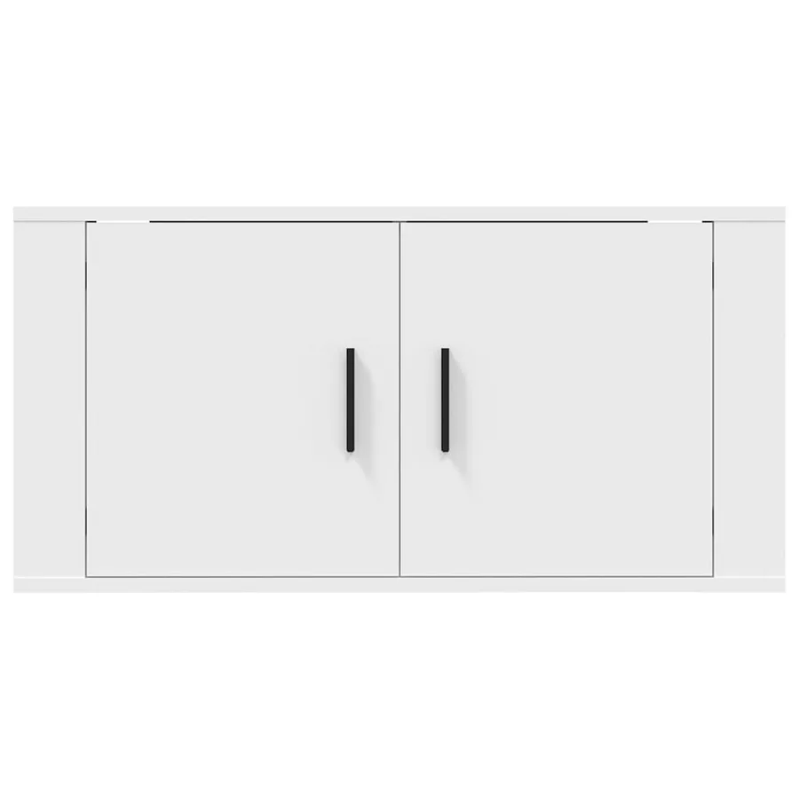 Meuble TV mural Blanc 80x34,5x40 cm - 4
