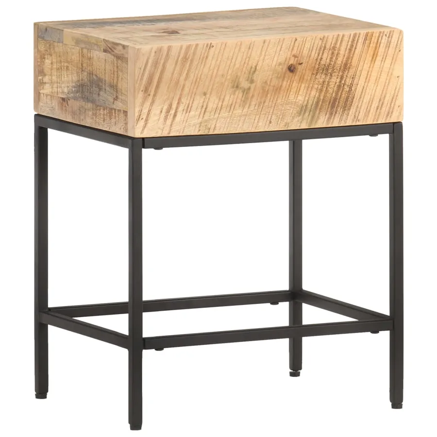 Table d'appoint 40x30x50 cm Bois massif de manguier brut - 6