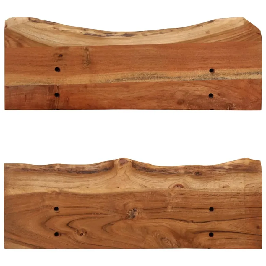 Étagères murales 2 pcs 60x20x18 cm Bois d'acacia massif - 7
