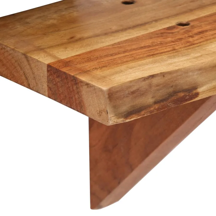 Étagères murales 2 pcs 60x20x18 cm Bois d'acacia massif - 9