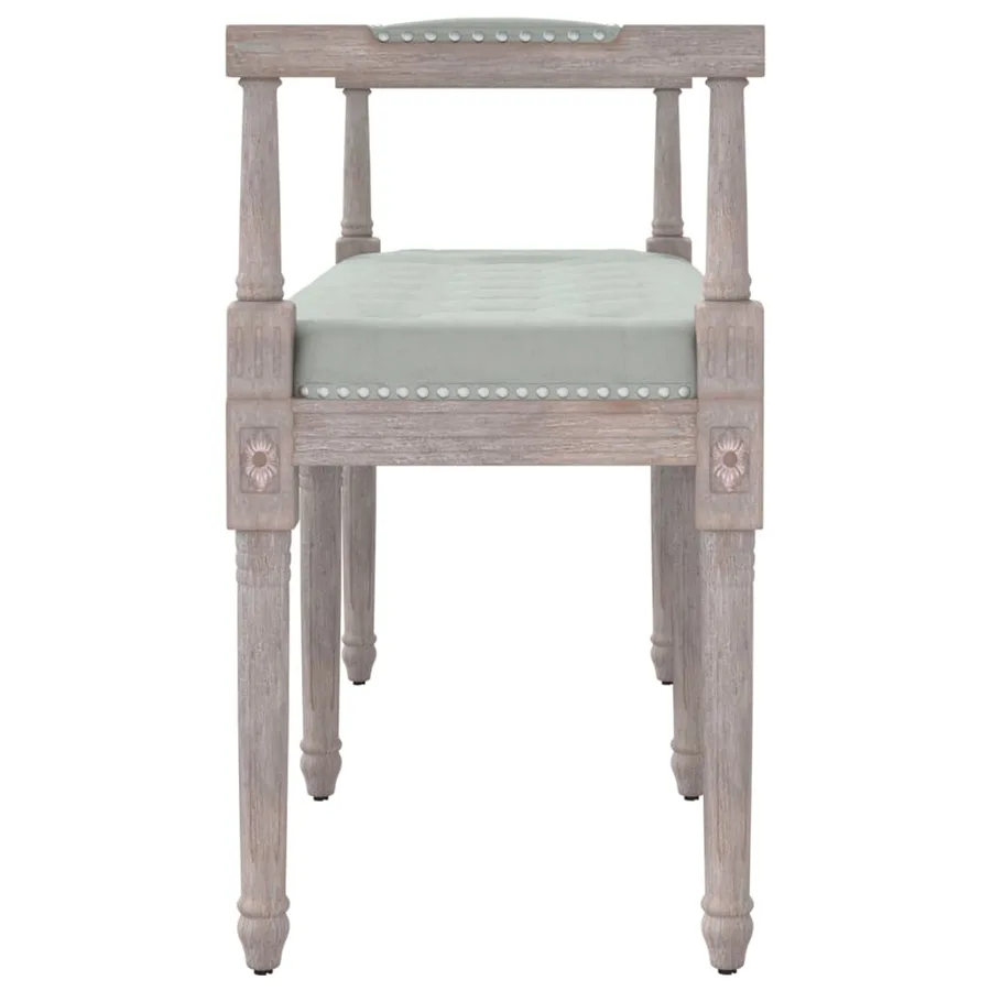 Banc Gris clair 110x40x70 cm Velours - 4