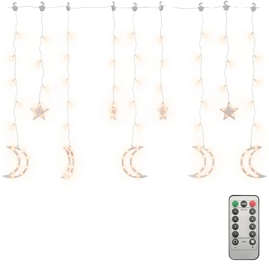Guirlande lumineuse étoile et lune avec télécommande 138 LED - 2