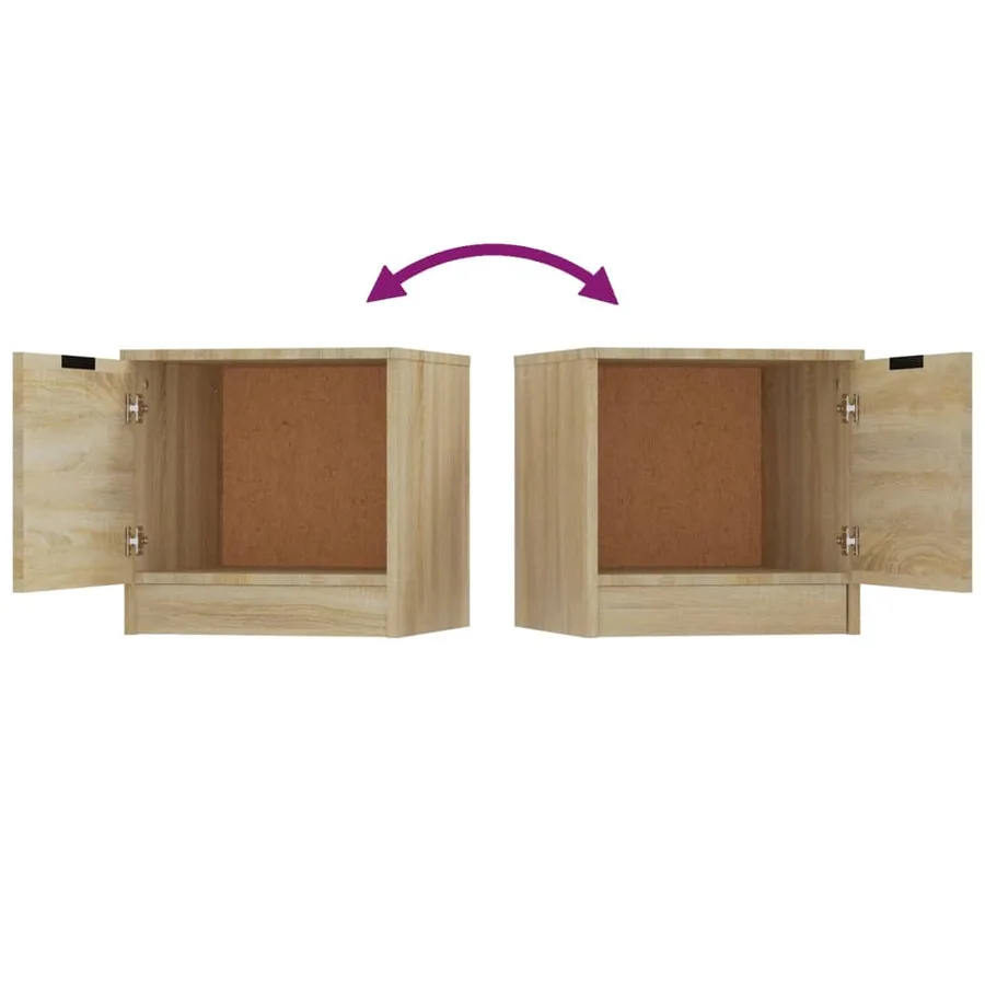 Tables de chevet 2 pcs Chêne sonoma 40x39x40 cm - 10