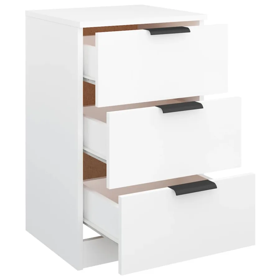 Tables de chevet 2 pcs Blanc 40x36x65 cm - 6