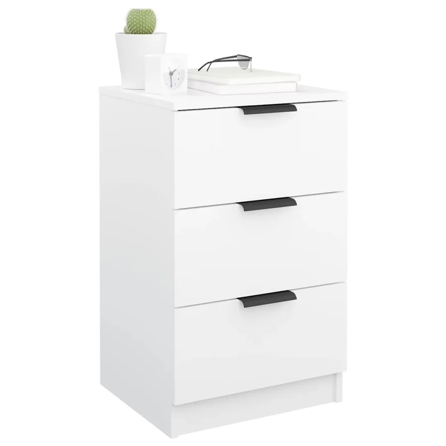 Tables de chevet 2 pcs Blanc 40x36x65 cm - 9