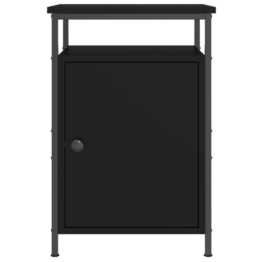 Tables de chevet 2 pcs noir 40x42x60 cm bois d'ingénierie - 7