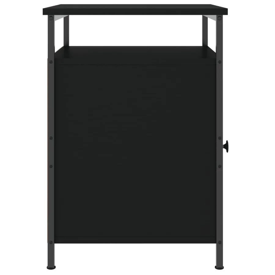 Tables de chevet 2 pcs noir 40x42x60 cm bois d'ingénierie - 8