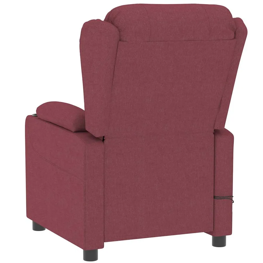 Fauteuil électrique de massage Bordeaux Tissu - 6