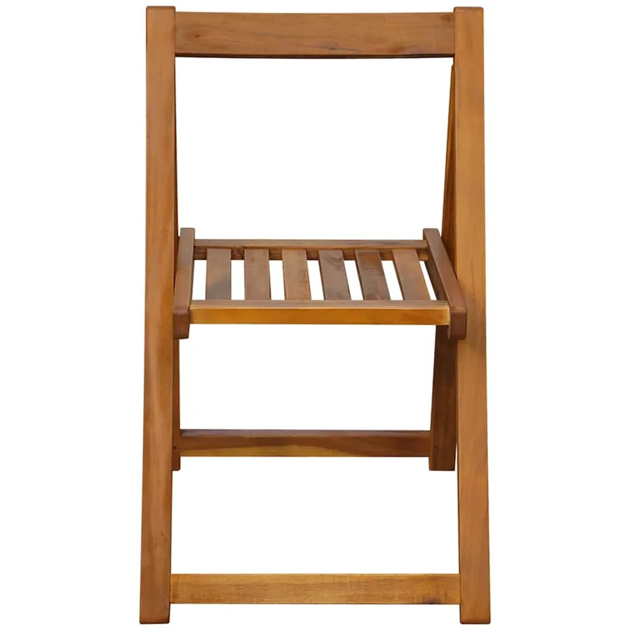 Chaises pliables de jardin lot de 2 Bois d'acacia solide - 3