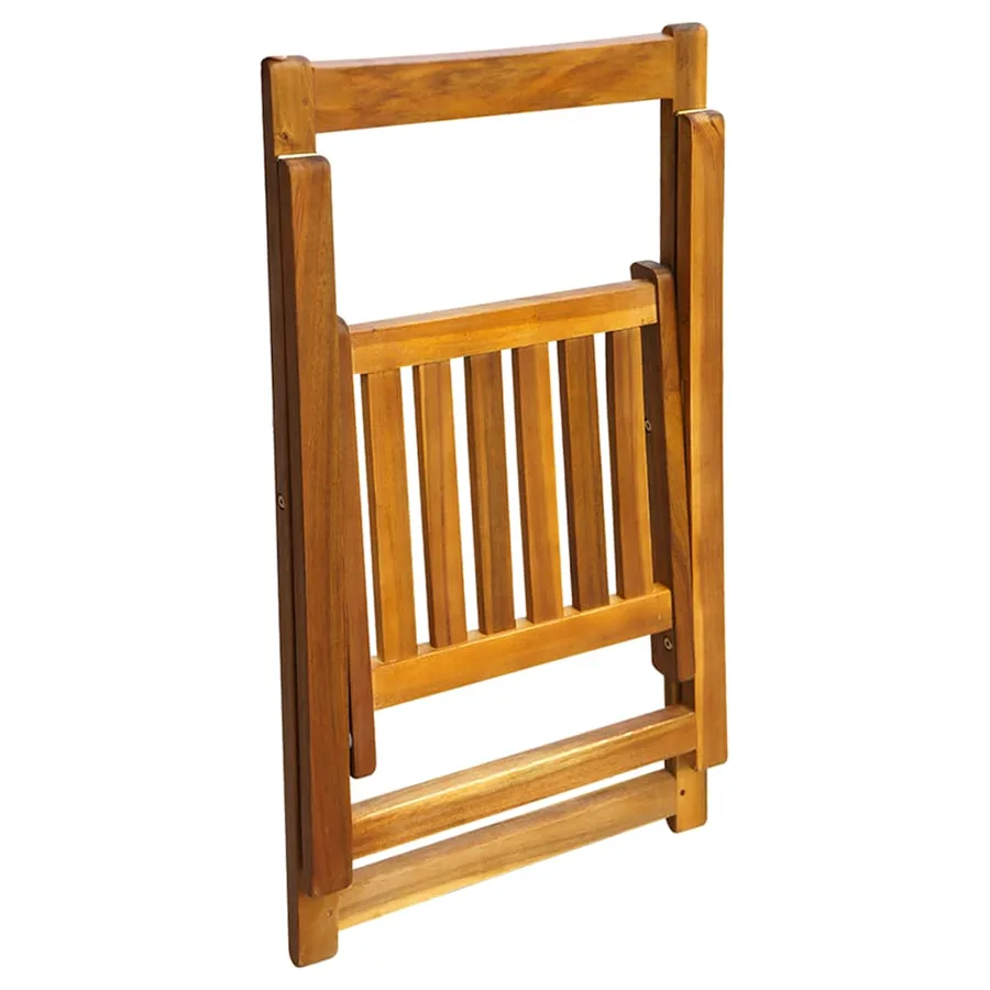 Chaises pliables de jardin lot de 2 Bois d'acacia solide - 4