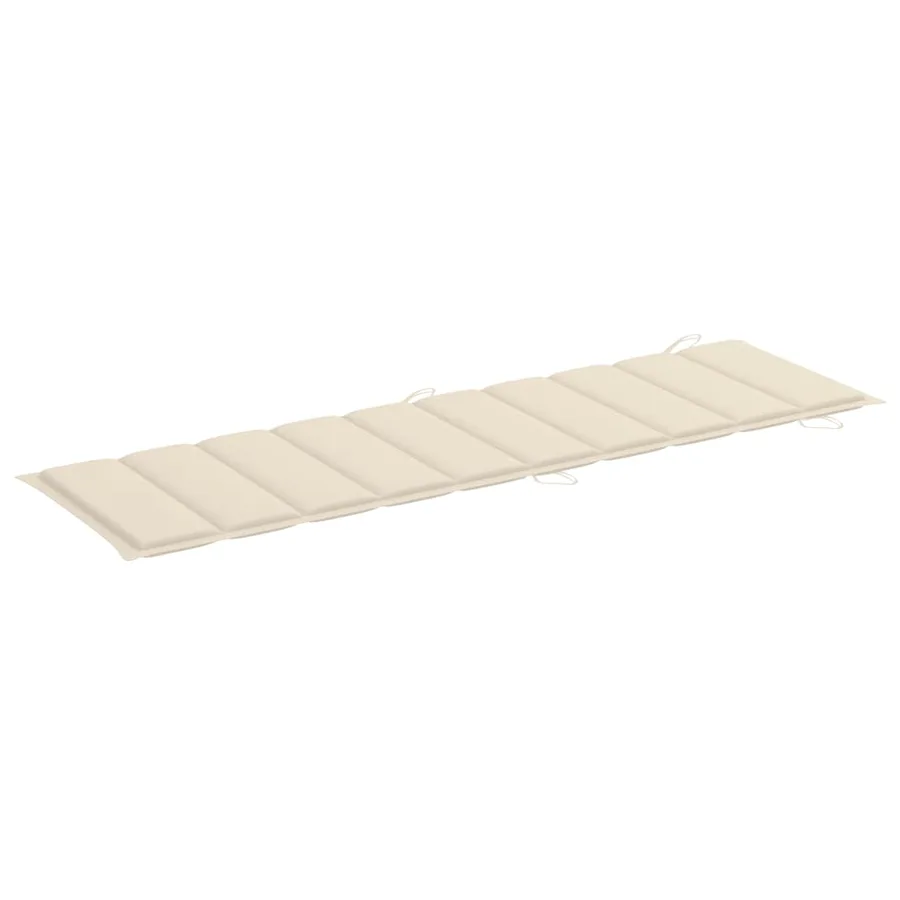 Chaise longue avec coussin Gris Bois d'acacia solide - 10
