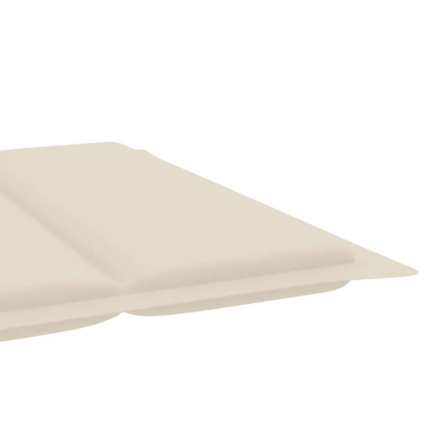 Chaise longue avec coussin Gris Bois d'acacia solide - 14