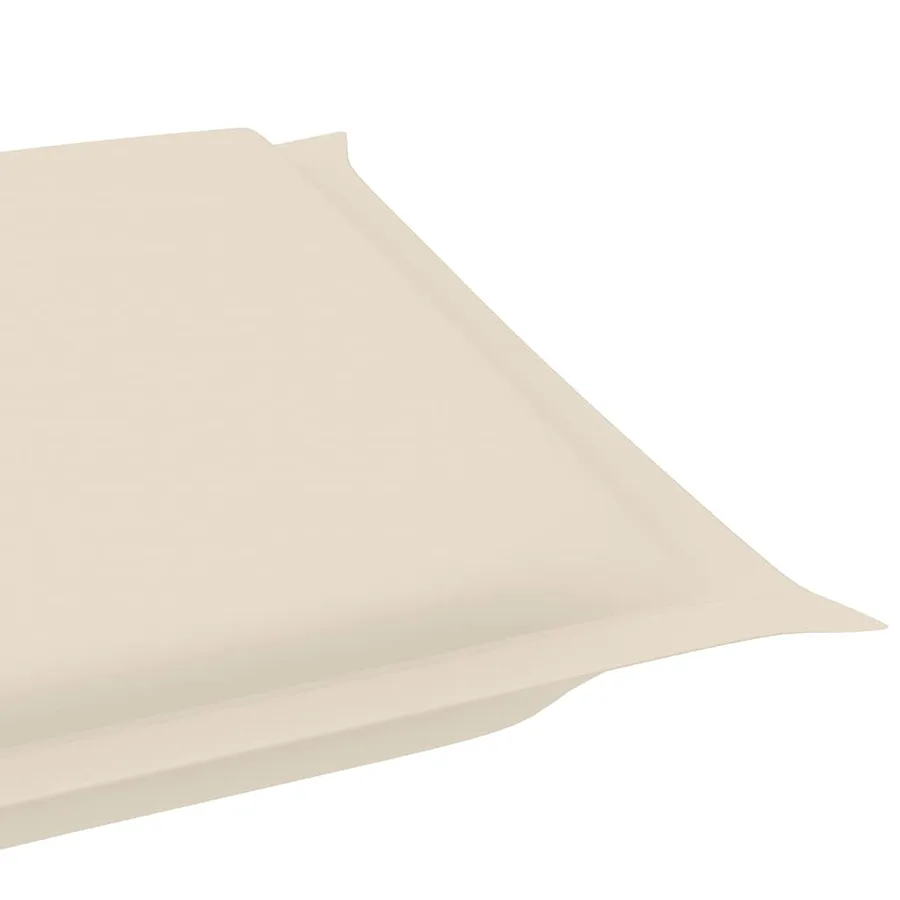 Chaise longue avec coussin Gris Bois d'acacia solide - 15