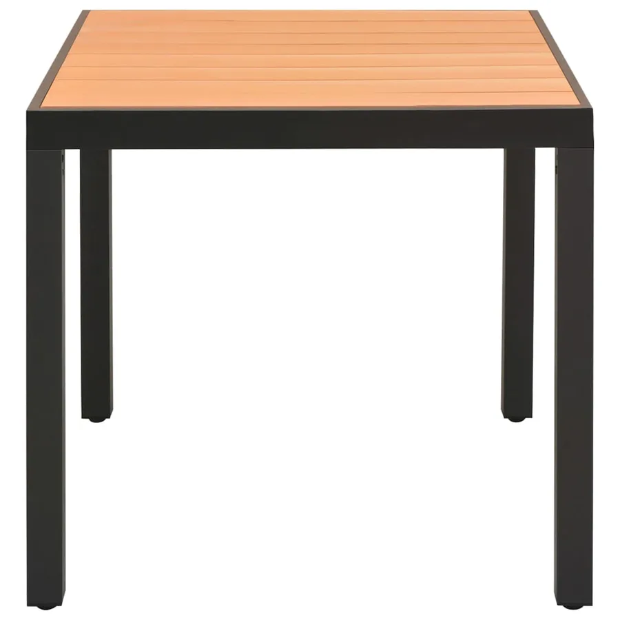 Ensemble à manger de jardin 3 pcs noir et marron - 10
