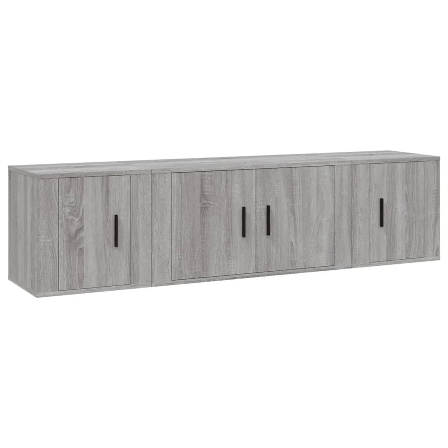 Ensemble de meubles TV 3 pcs Sonoma gris Bois d'ingénierie - 2