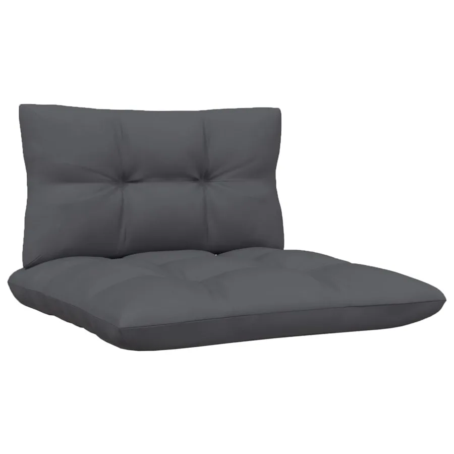 Salon de jardin 8 pcs avec coussins anthracite Bois de pin - 5