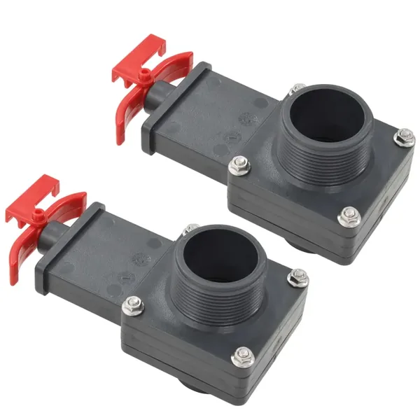 Vanne de portail de piscine 2 pcs 1,5"