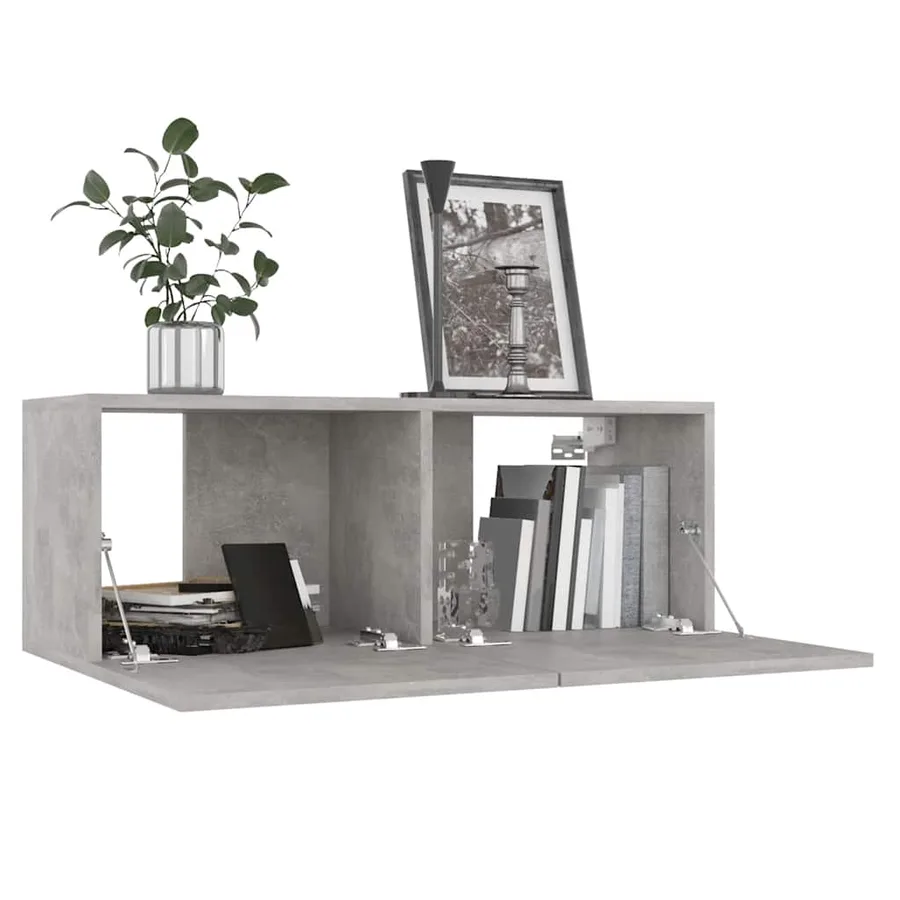 Ensemble de meubles TV 8 pcs Gris béton Bois d'ingénierie - 4