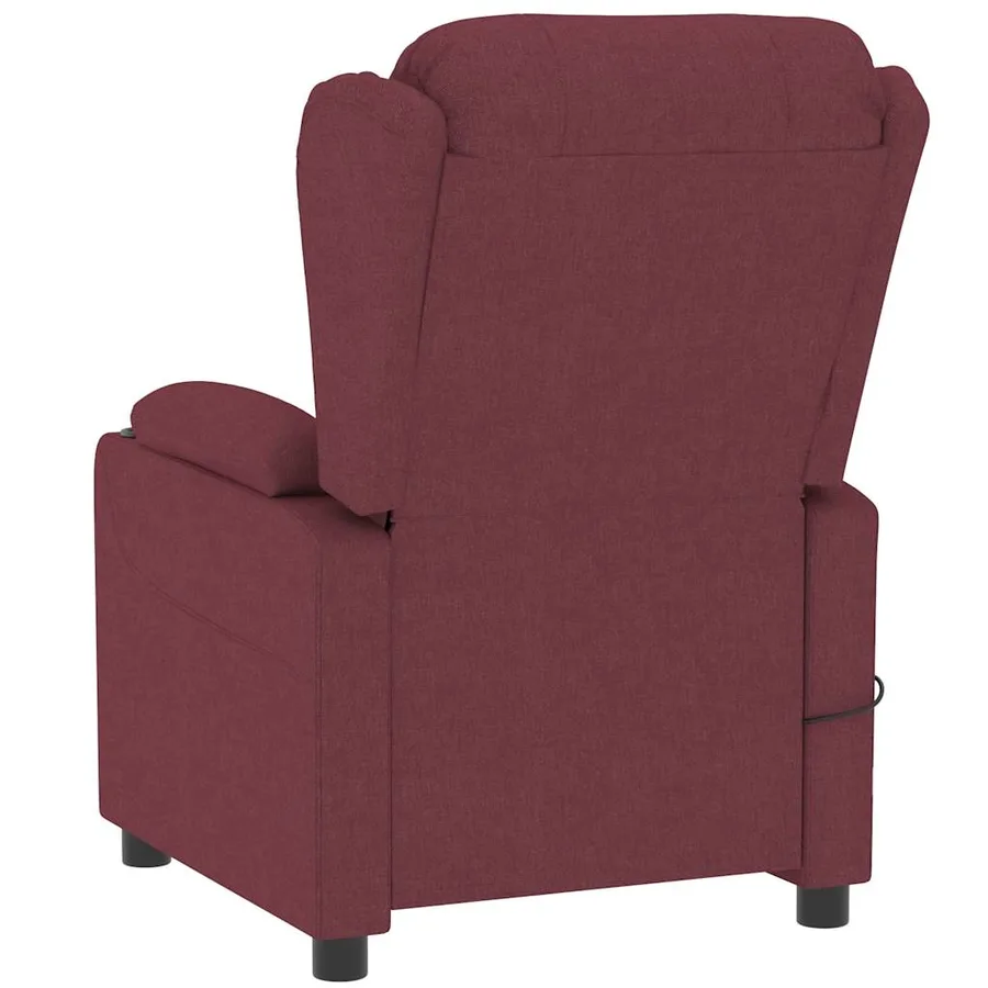 Fauteuil de massage Rouge bordeaux Tissu - 5