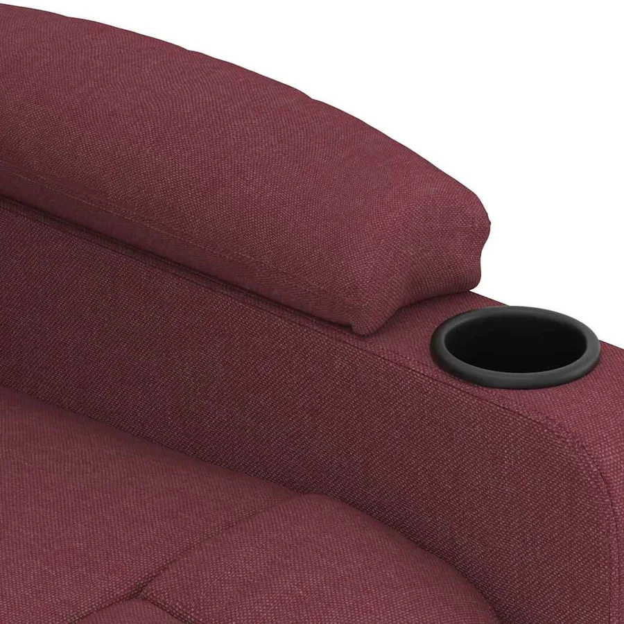 Fauteuil de massage Rouge bordeaux Tissu - 8