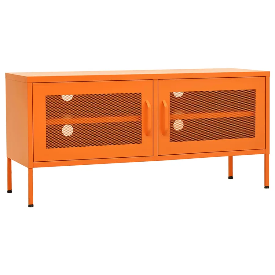 Meuble TV Orange 105x35x50 cm Acier - 2
